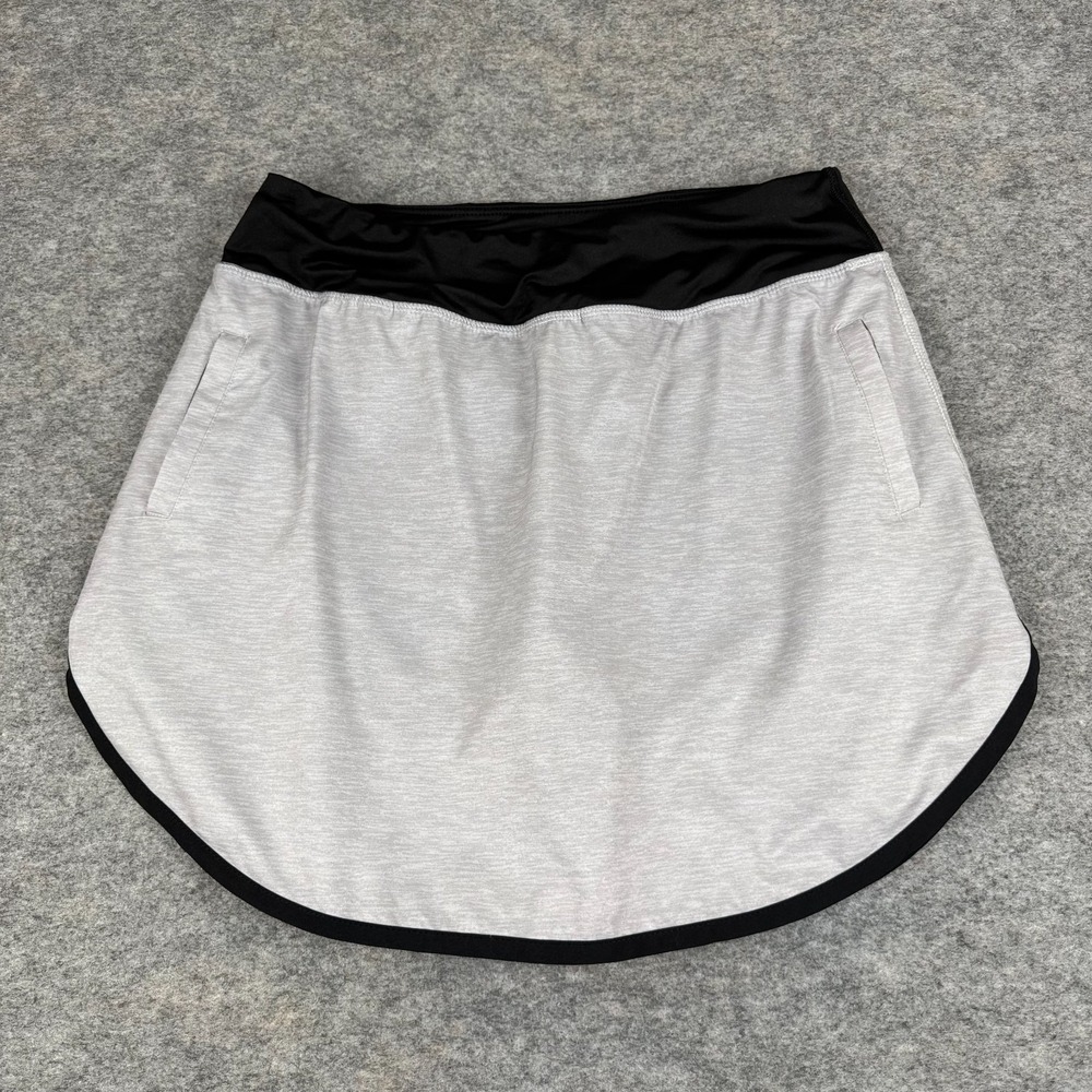 Simply Southern Skort Skirt Lined Pockets Gray Womens Large L
